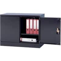Realspace Draaideurkast Staal 1 Plank Afsluitbaar 920 x 420 x 700 mm Zwart