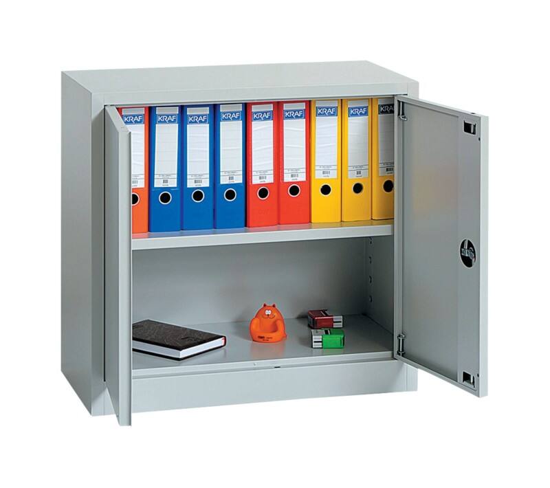 Realspace Draaideurkast Staal 1 Plank Afsluitbaar 920 x 420 x 700 mm Grijs