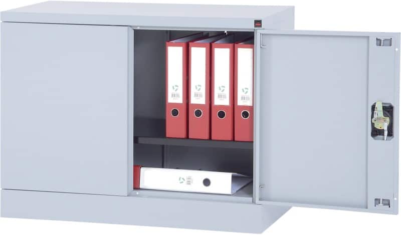 Realspace Draaideurkast 1 Plank Afsluitbaar 920 x 420 x 700 mm Zilver