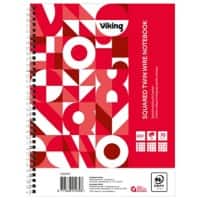 Office Depot Schrijfblok A5+ Geruit Spiraal gebonden Papier Soepele kaft Wit Geperforeerd 160 Pagina's 5 Stuks à 80 Vellen