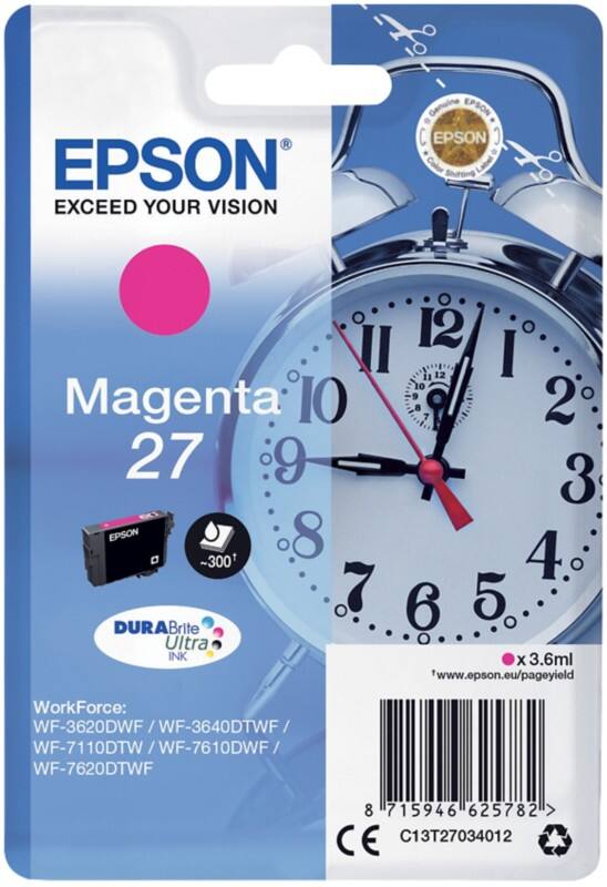 Epson 27 Origineel Inktcartridge C13T27034012 Magenta