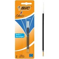 BIC 4 Colours Balpenvulling 0,4 mm Blauw 2 Stuks