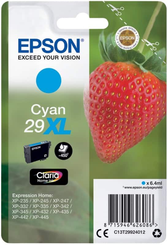 Epson 29XL Origineel Inktcartridge C13T29924012 Cyaan