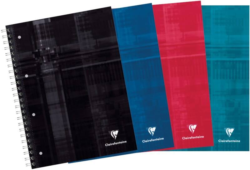 Clairefontaine Bind 'O Block Schrijfblok A4+ Geruit Spiraal gebonden Gelamineerd karton Kleurenassortiment 240 Pagina's