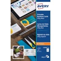 AVERY Zweckform Visitekaartjes 185 g/m² Wit 25 Vellen à 10 Stuks