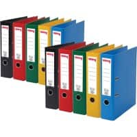 Viking Breed Ordner A4 75 mm Kleurenassortiment 2 Ringen Karton, PE (Polyetheen), PP (Polypropyleen) Mat Staand 10 Stuks