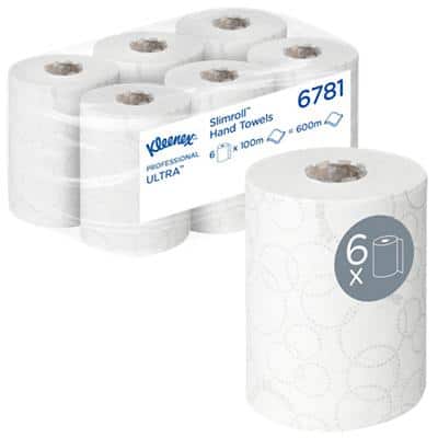 Kleenex Papieren handdoekrol Ultra Slimroll 2-laags Rol Wit 6 Rollen à 400 Vellen