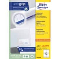 AVERY Zweckform Adresetiketten & Verzendetiketten 3424-200 Ultragrip Wit A4 105 x 48 mm 220 Vellen à 12 Etiketten