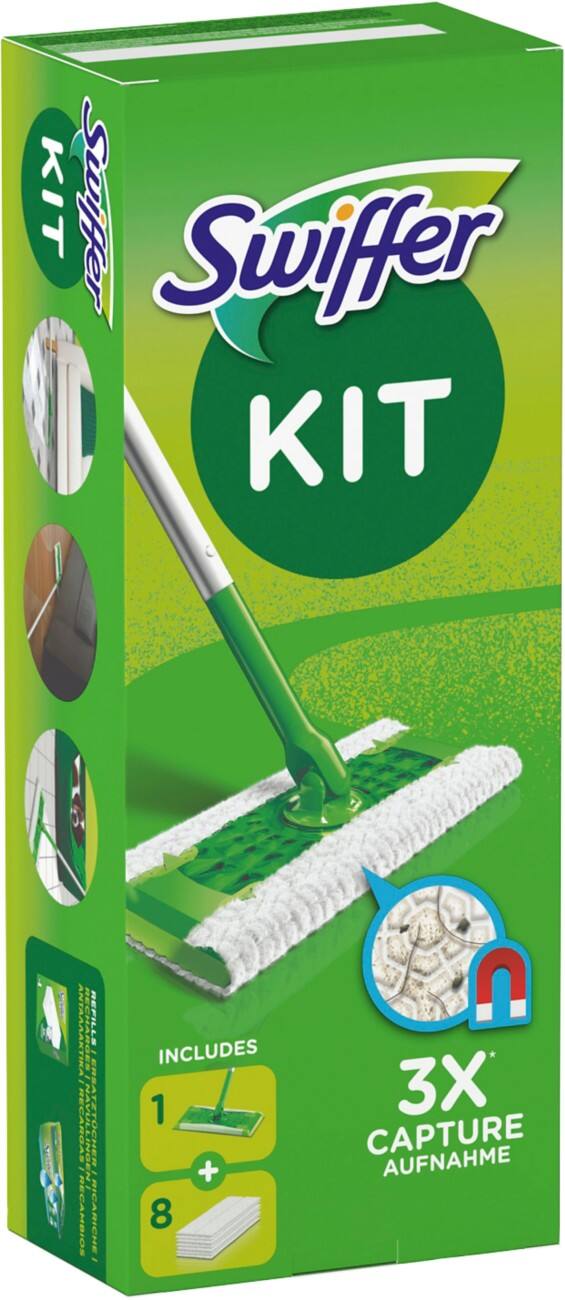 Swiffer Set mop en stofdoekjes 24 x 20,7 cm Groen
