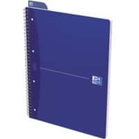 OXFORD Office Essentials A4+ Collegeblok Blauw Kartonnen kaft Geruit 70 Vellen