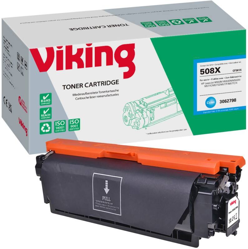Viking 508X compatibele HP tonercartridge CF361X cyaan
