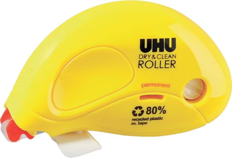 UHU Lijmroller Dry & Clean Permanent 0,65 x 850 cm 50465 Geel 8,5 m