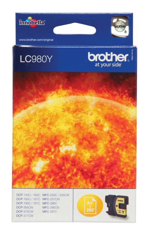 Brother LC980Y Origineel Inktcartridge Geel