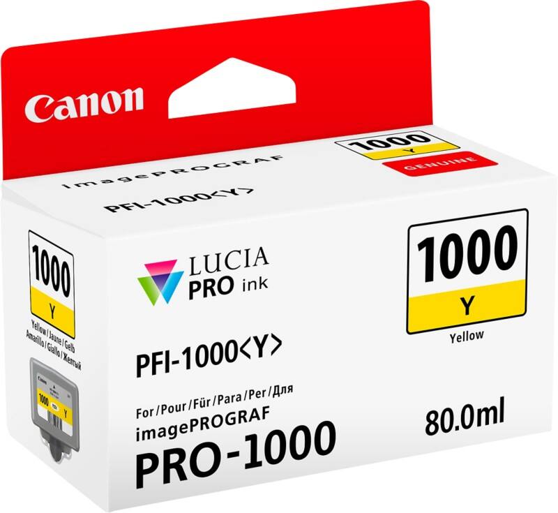 Canon PFI-1000Y Origineel Inktcartridge Geel