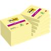 Post-it Super Sticky Notes 76 x 76 mm Geel Vierkant Blanco 12 blokken à 90 Vellen