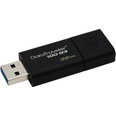 Kingston USB 3.0 USB-stick DataTraveler 100 G3 32 GB Zwart