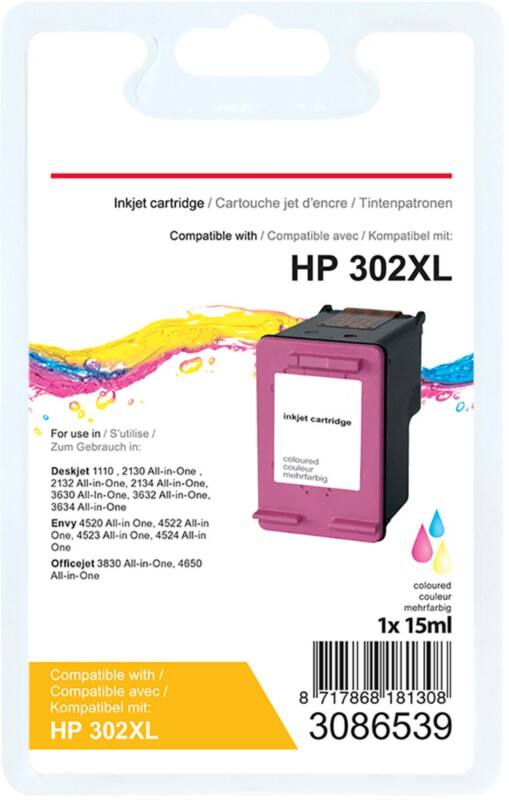 Viking 302XL compatibele HP inktcartridge F6U67AE cyaan, magenta, geel