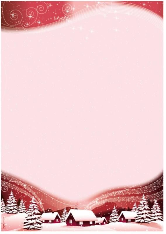 Sigel Stille nacht Briefpapier Rood, wit 21 x 29,7 cm 100 Vellen