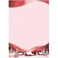Sigel Stille nacht Briefpapier Rood, wit 21 x 29,7 cm 100 Vellen