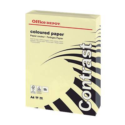 Office Depot Contrast gekleurd print-/ kopieerpapier A4 120 gram Kanariegeel 250 vellen