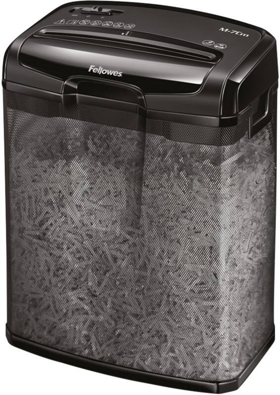 Fellowes Powershred Papierversnipperaar 7 Vellen Snippers Veiligheidsniveau P-4, T-4 13 l Powershred M-7CM