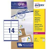 Avery L7163-100 Adresetiketten Zelfklevend 99,1 x 38,1 mm Wit 100 Vellen à 14 Etiketten