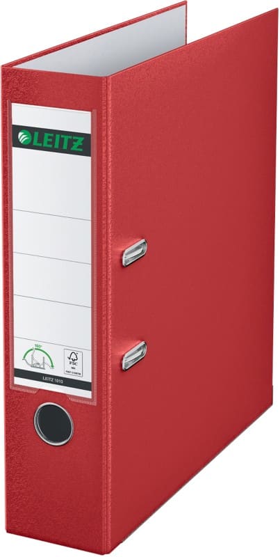 Leitz 180° Breed Ordner A4 82 mm Rood 2 Ringen 1010 Kunststof Glad Staand