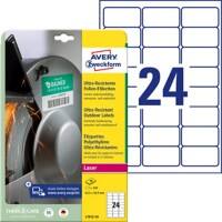 AVERY Zweckform L7912-10 Ultra Resistant Heavy Duty Etiketten 63.5 x 33.9 mm Wit Rechthoekig 10 Vellen van 24 Etiketten