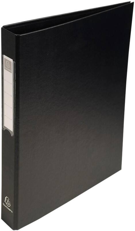 Exacompta 25 mm Ringband Karton, pp (polypropeen) A4 4 Ringen Zwart