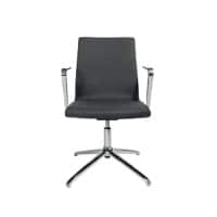 TOPSTAR Bezoekersstoel Stof Vaste armleuning Hoogteverstelbare zitting Antraciet 110 kg Sitness Cube