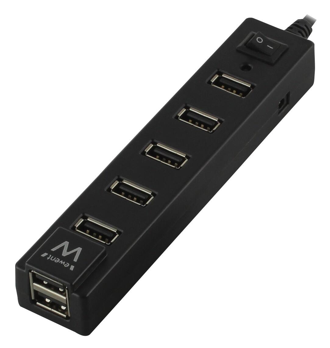 ewent EW1130 7 x USB 2.0 female naar 1 x USB 1.1 male Hub 7 Poorten