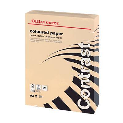 Office Depot gekleurd print-/ kopieerpapier A3 80 gram Zalm-roze 500 vellen