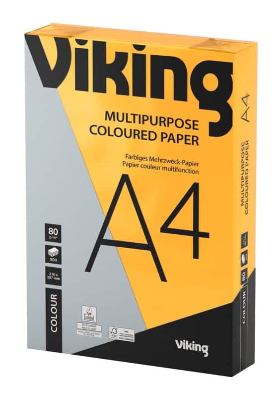 Viking A4 Gekleurd papier Oranje 80 g/m²  500 Vellen