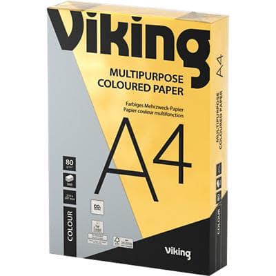 Office Depot gekleurd print-/ kopieerpapier A4 80 gram Intens geel 500 vellen