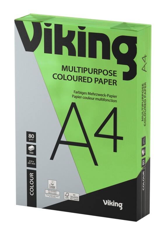 Viking A4 Gekleurd papier Groen 80 g/m²  500 Vellen