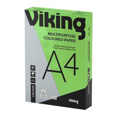 Viking A4 Gekleurd papier Groen 80 g/m² Glad 500 Vellen