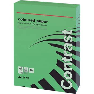 Office Depot A4 Gekleurd papier Intens groen 80 g/m² Glad 500 Vellen