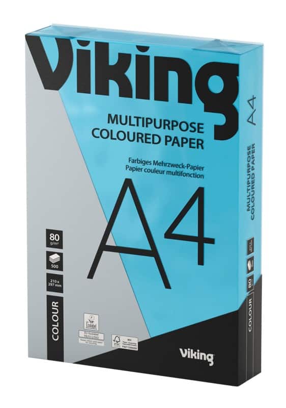 Viking A4 Gekleurd papier Blauw 80 g/m²  500 Vellen