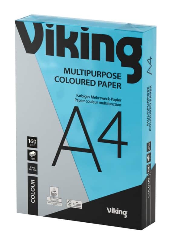 Viking A4 Gekleurd papier Blauw 160 g/m²  250 Vellen