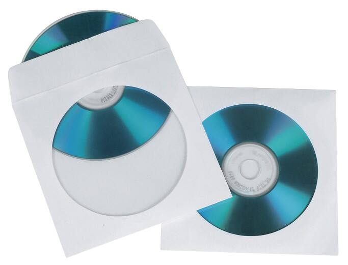 Hama CD hoezen 00062672 Papier Wit 1 x CD/DVD 100 Stuks