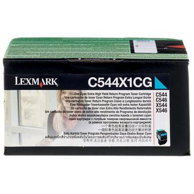 Lexmark C544X1CG Origineel Tonercartridge Cyaan