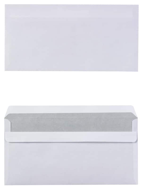 Viking enveloppen zonder venster DL 220 (B) x 110 (H) mm zelfklevend wit 75 g/m² 1000 stuks