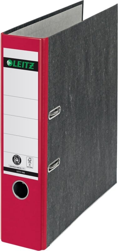 Leitz 180° Breed Ordner A4 82 mm Rood 2 Ringen 1080 Wolkenmarmer Staand Gerecycled
