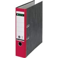 Leitz 180° Ordner A4 82 mm Rood 2 ringen 1080 Karton Wolkenmarmer Staand Klimaatneutraal Gerecycled karton 100%