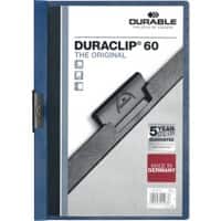 DURABLE Klemmap Duraclip 60 Blauw PVC, Staal 22 x 0,6 x 31 cm