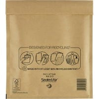 Mail Lite Luchtkussenenveloppen E/2 Goud Zonder Venster 240 (B) x 260 (H) mm Kleefstrip 79 g/m² 10 Stuks