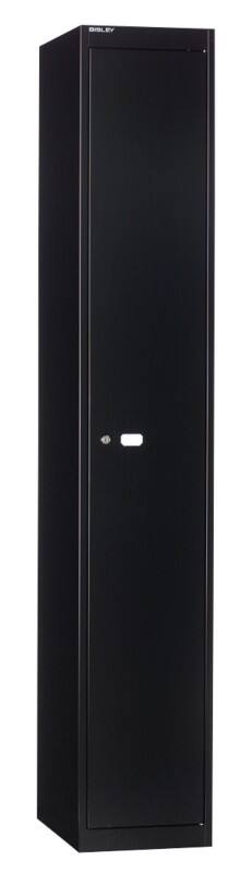 Bisley Staal Garderobekast 1 Deur 1 kluis Sleutel 305 x 475 x 1.802 mm Zwart