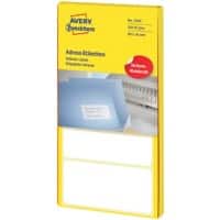 Avery Adresetiketten 3344 Klevend Speciaal Wit 89 x 36 mm 80 Vellen à 4 Etiketten