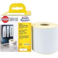 Avery Compatibel Dymo LW S0722480 / 99019 Ordneretiketten Zelfklevend Wit 59 x 190 mm