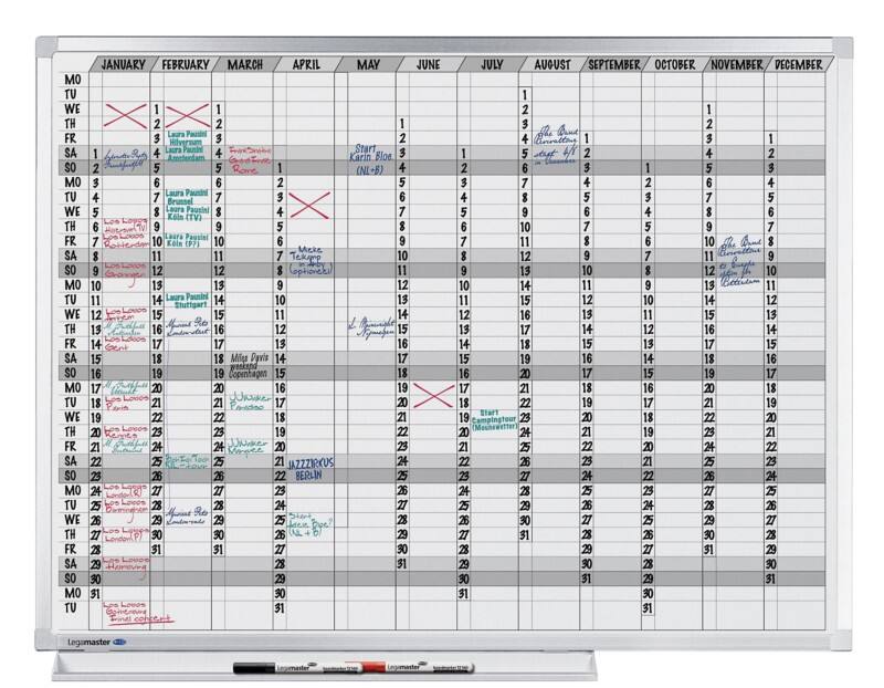 Legamaster Magnetische planner Professional Wit 120 x 90 cm